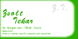 zsolt tekar business card